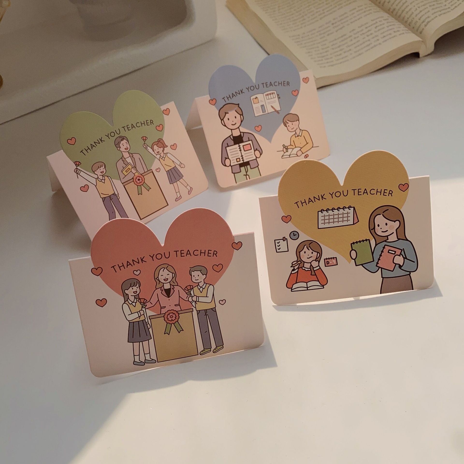 Wholesale of 10pcs/pack Mother's Day, Father's Day, Teacher's Day Creative Paper Greeting Cards